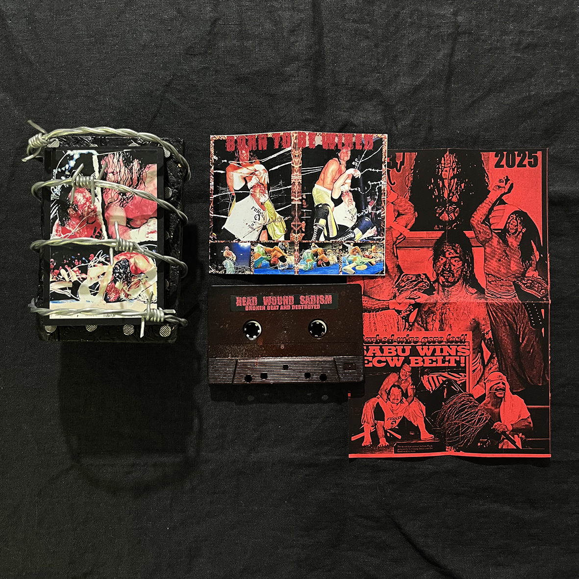 HEAD WOUND SADISM "Broken, beat and destroyed" cassette - Image 4