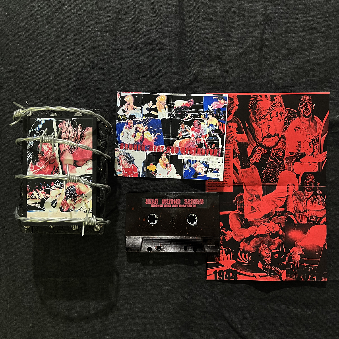 HEAD WOUND SADISM "Broken, beat and destroyed" cassette - Image 5