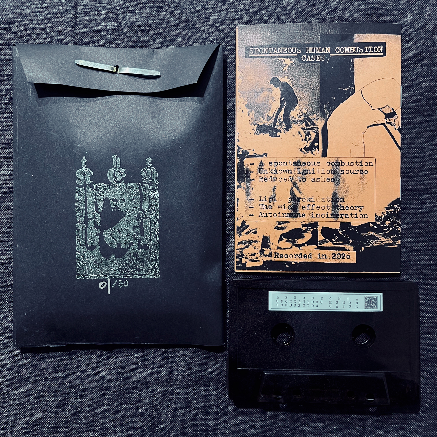 LEUCOTOMIA "Spontaneous human combustion cases" cassette - Image 3